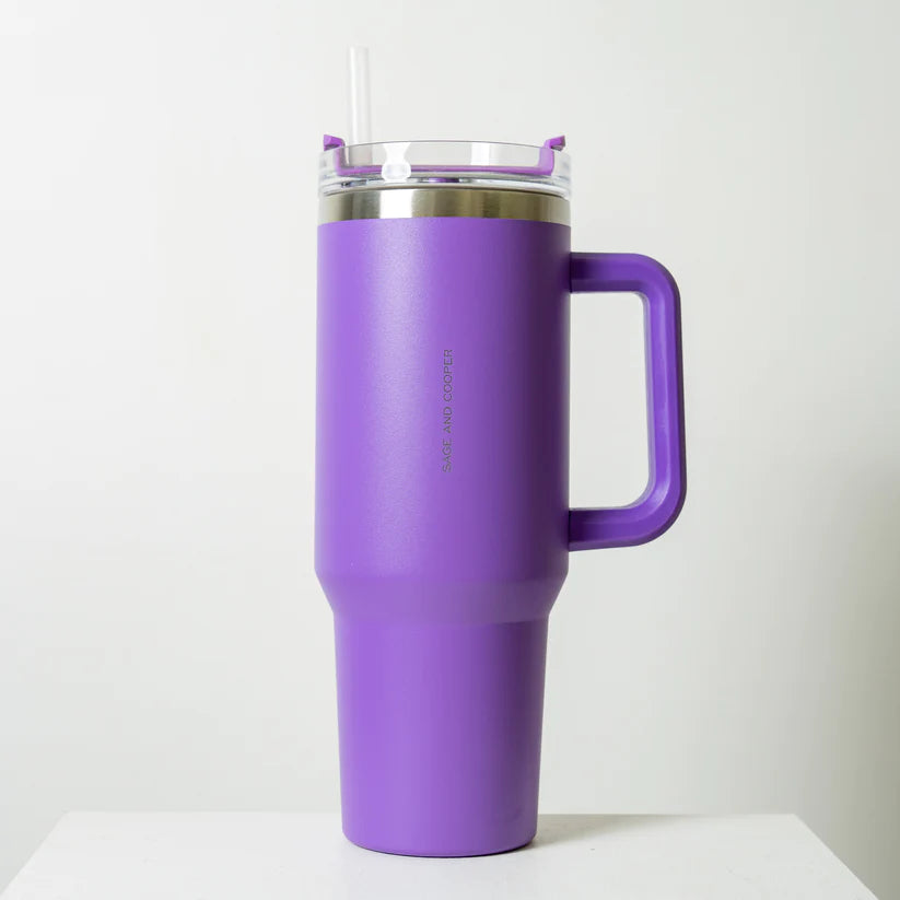 
            
                Load image into Gallery viewer, The Hippo Bottle 1.2L - PURPLE || SAGE &amp;amp; COOPER
            
        