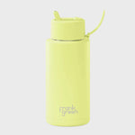 Ceramic reusable bottle with straw lid - 34oz / 1,000ml  -  glow in the dark star glow || Frank Green