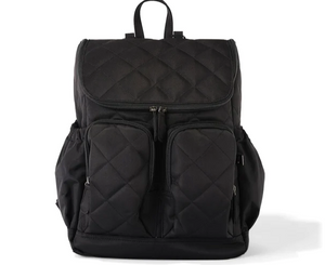 Quilted Nappy Backpack - Black || OiOi