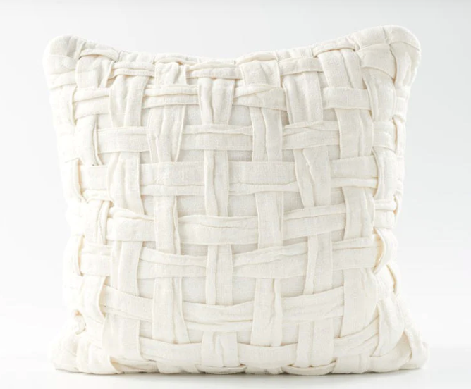 
            
                Load image into Gallery viewer, Crosier Handwoven Linen Cushion - Ivory || EADIE LIFESTYLE
            
        