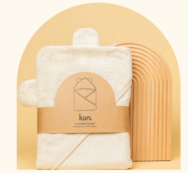 Hooded Towel - Ivory ||  Kiin