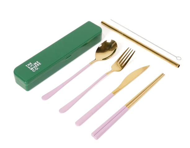 Cutlery Kit - Gold & Lilac ||  The Somewhere Co