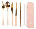 Cutlery Kit - Gold & Blush ||  The Somewhere Co