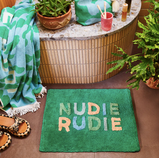 
            
                Load image into Gallery viewer, RUDIE NUDIE BATH MAT MINI - PERILLA ||  Sage and Clare
            
        