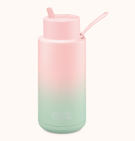 
            
                Load image into Gallery viewer, Gradient Ceramic reusable bottle with straw lid - 34oz / 1,000ml  - Blushed/Gelato || Frank Green
            
        