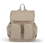 Faux Leather Nappy Backpack - Taupe || OiOi