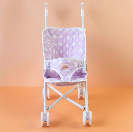 
            
                Load image into Gallery viewer, Dolls Pram - Lilac Daisy || TINY HARLOW
            
        