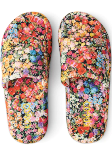 Forever Floral Quilted Velvet Adult Slippers ||  KIP & CO