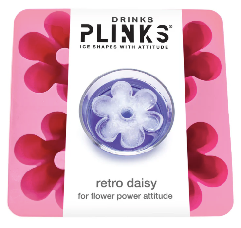 Retro Daisy Ice Cube Tray - Pink ||  PLINKS