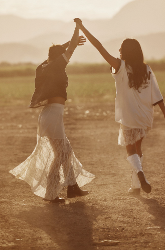 Lace Maxi Skirt - Cream || SABBI