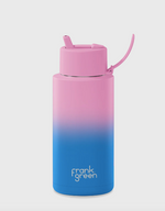 Ceramic reusable bottle with straw lid - 34oz / 1,000ml  - Wild Orchid || Frank Green