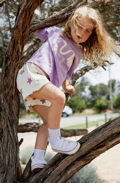 Kiddo Shorts - Purple || SUNDAY SIBLINGS