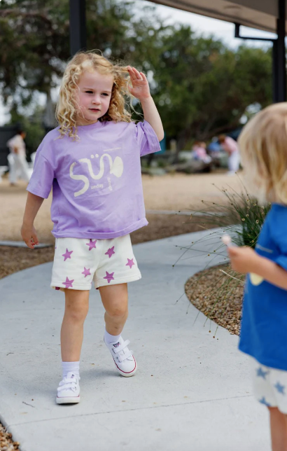 Kiddo Shorts - Purple || SUNDAY SIBLINGS