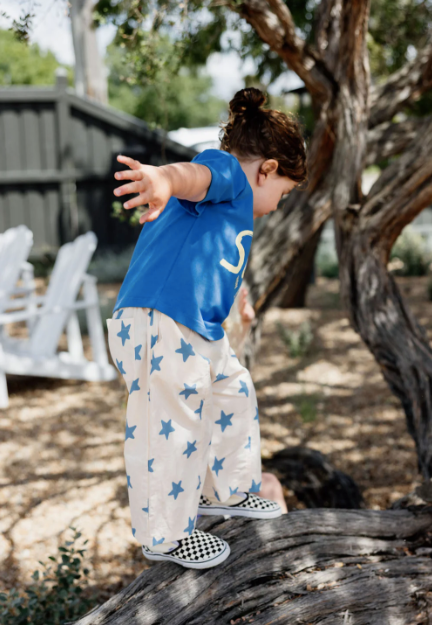 Dusty Star Pants - Blue Star || SUNDAY SIBLINGS