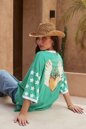 The Very Oversized You Cute Tee - Green  || SABBI