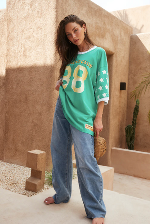 The Very Oversized You Cute Tee - Green  || SABBI