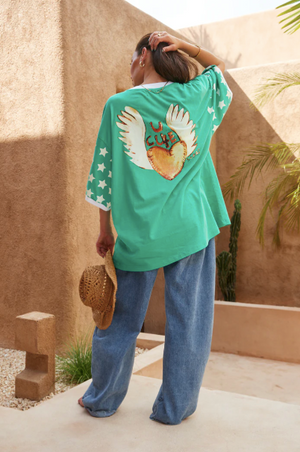 The Very Oversized You Cute Tee - Green  || SABBI