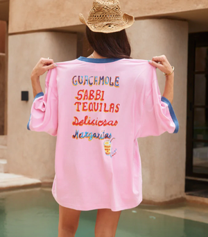 The Very Oversized Tee - Tequila Made me do it - Pink || SABBI