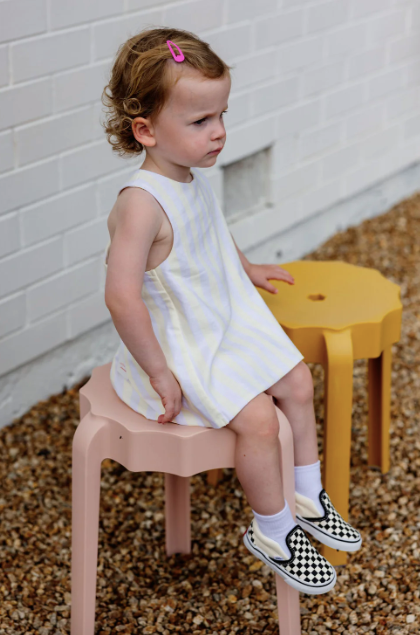 Mackenzie Dress - Yellow Stripe || SUNDAY SIBLINGS