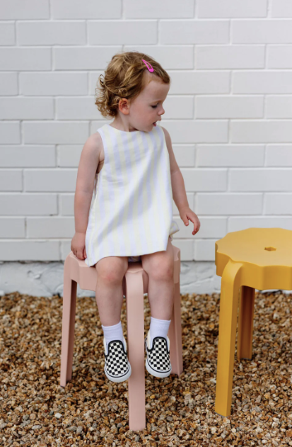 Mackenzie Dress - Yellow Stripe || SUNDAY SIBLINGS