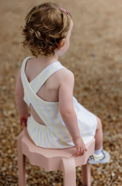 Mackenzie Dress - Yellow Stripe || SUNDAY SIBLINGS