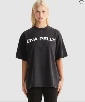 The Chloe Overszied Tee - Vintage Black || ENA PELLY
