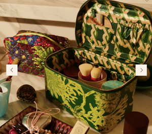 Delphine Large Vanity Case Anise - Large ||  Sage and Clare