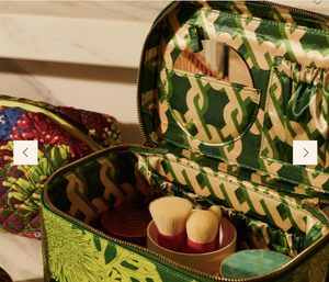 Delphine Large Vanity Case Anise - Large ||  Sage and Clare