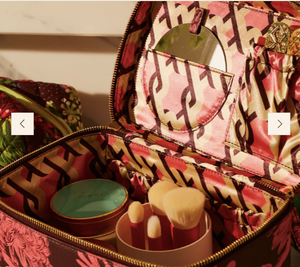 Delphine Large Vanity Case Garnet - Large ||  Sage and Clare