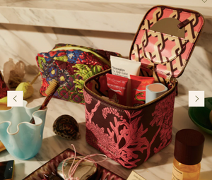 Delphine Large Vanity Case Garnet - Small ||  Sage and Clare