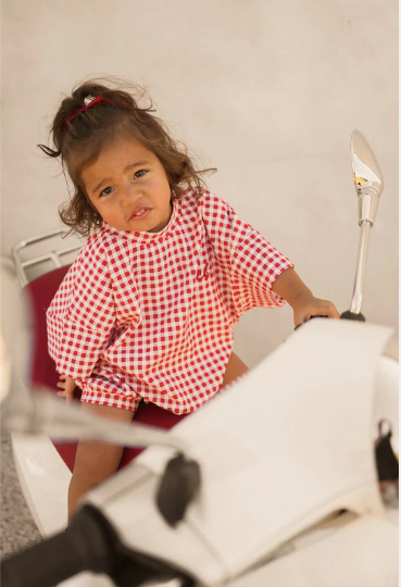 Crimson Gingham Romper || CINNAMON BABY