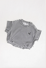 Black Gingham Romper || CINNAMON BABY