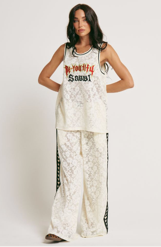 The Raving Hearts Lace Pants  - Cream || SABBI