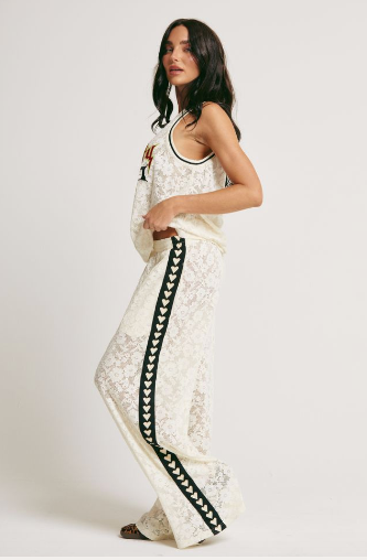 The Raving Hearts Lace Pants  - Cream || SABBI