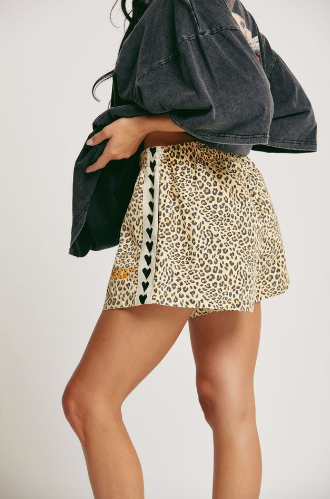 The Mini Heart Drill Shorts - Leopard || SABBI