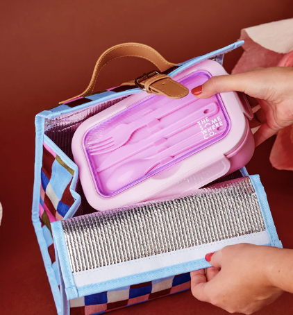 Blocks and Stripes Lunch Satchel || The Somewhere Co