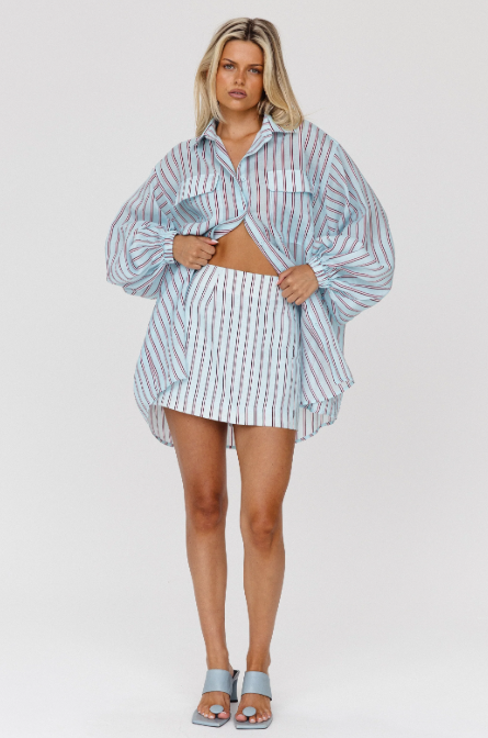 Romy Skirt - Mint Stripe || COCOWILLOW