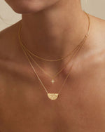 18K Gold Vermeil Short Lotus Necklace || BY CHARLOTTE