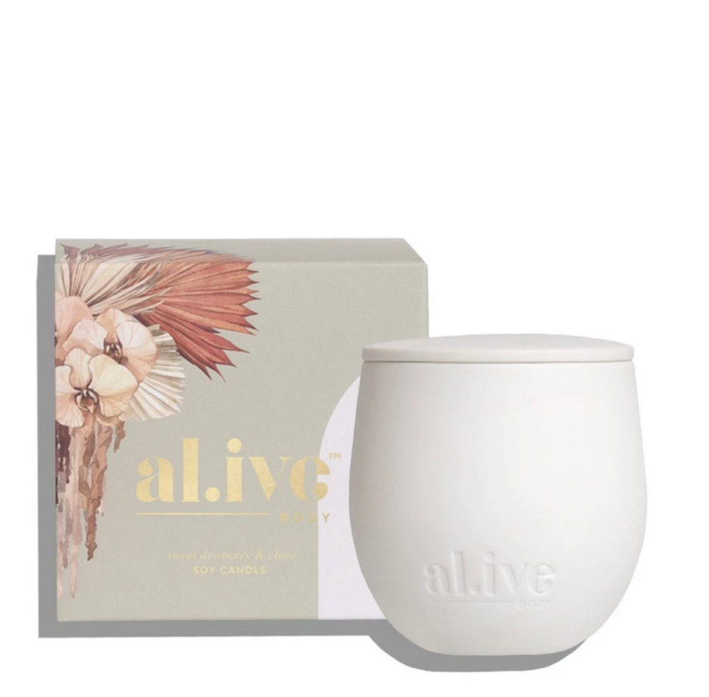 
            
                Load image into Gallery viewer, Al.ive Sweet Dewberry &amp;amp; Clove Soy Candle
            
        