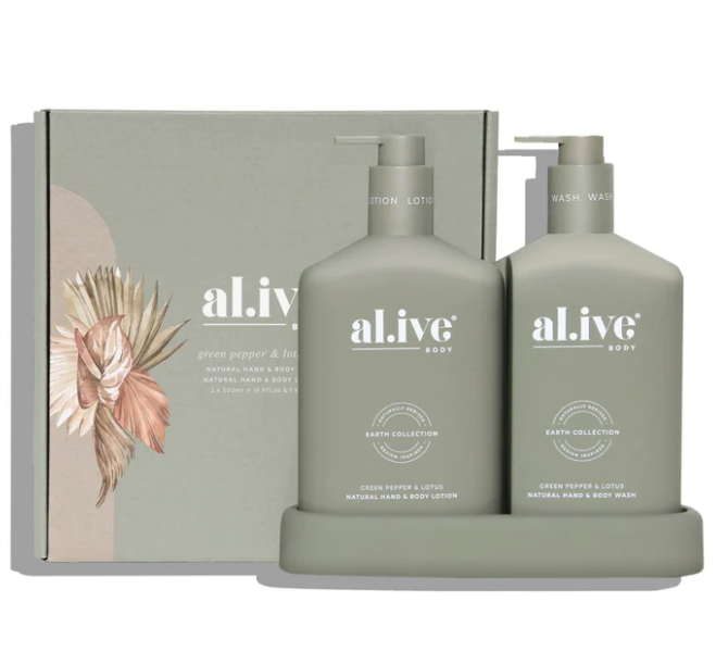 Wash and Lotion Duo . Green Pepper & Lotus  ||  Al.ive