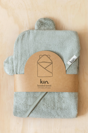 Hooded Towel - Sage ||  Kiin