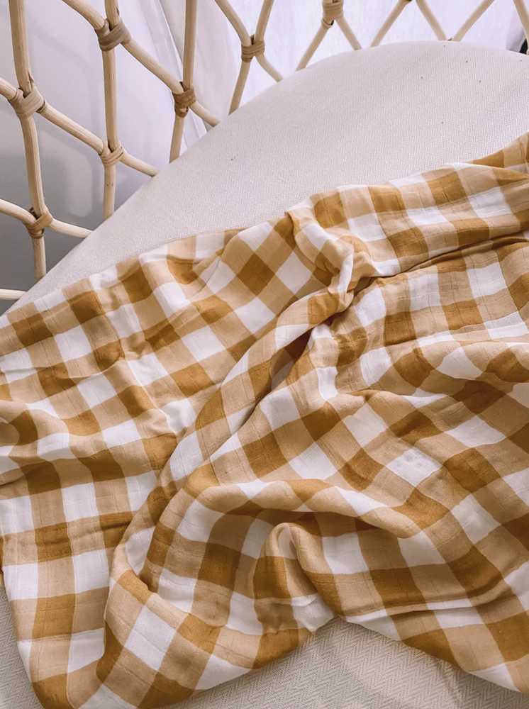 
            
                Load image into Gallery viewer, Toffee Gingham Wrap  ||  Milky Designs
            
        