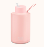 Ceramic reusable bottle with straw lid - 68oz / 2,000ml  -  Blushed || Frank Green
