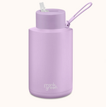 Ceramic reusable bottle with straw lid - 68oz / 2,000ml  -  Lilac Haze || Frank Green