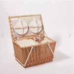 Large Picnic Cooler Basket Natural ||  Sunny Life